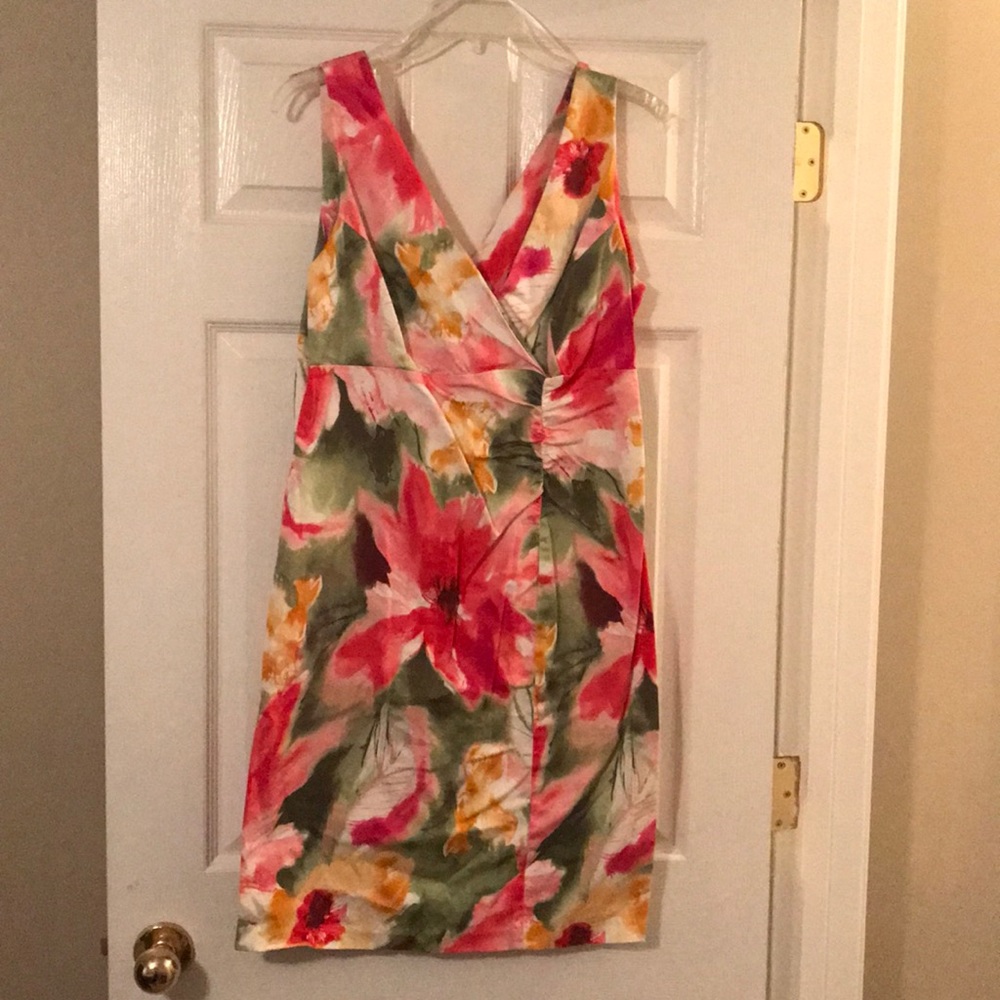 Beautiful multi colored, floral dress- Size 12